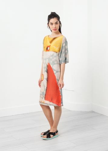 Robe kimono à manches 3/4 Imprimé pomme de terre Itatilan et marshmellow mexicain