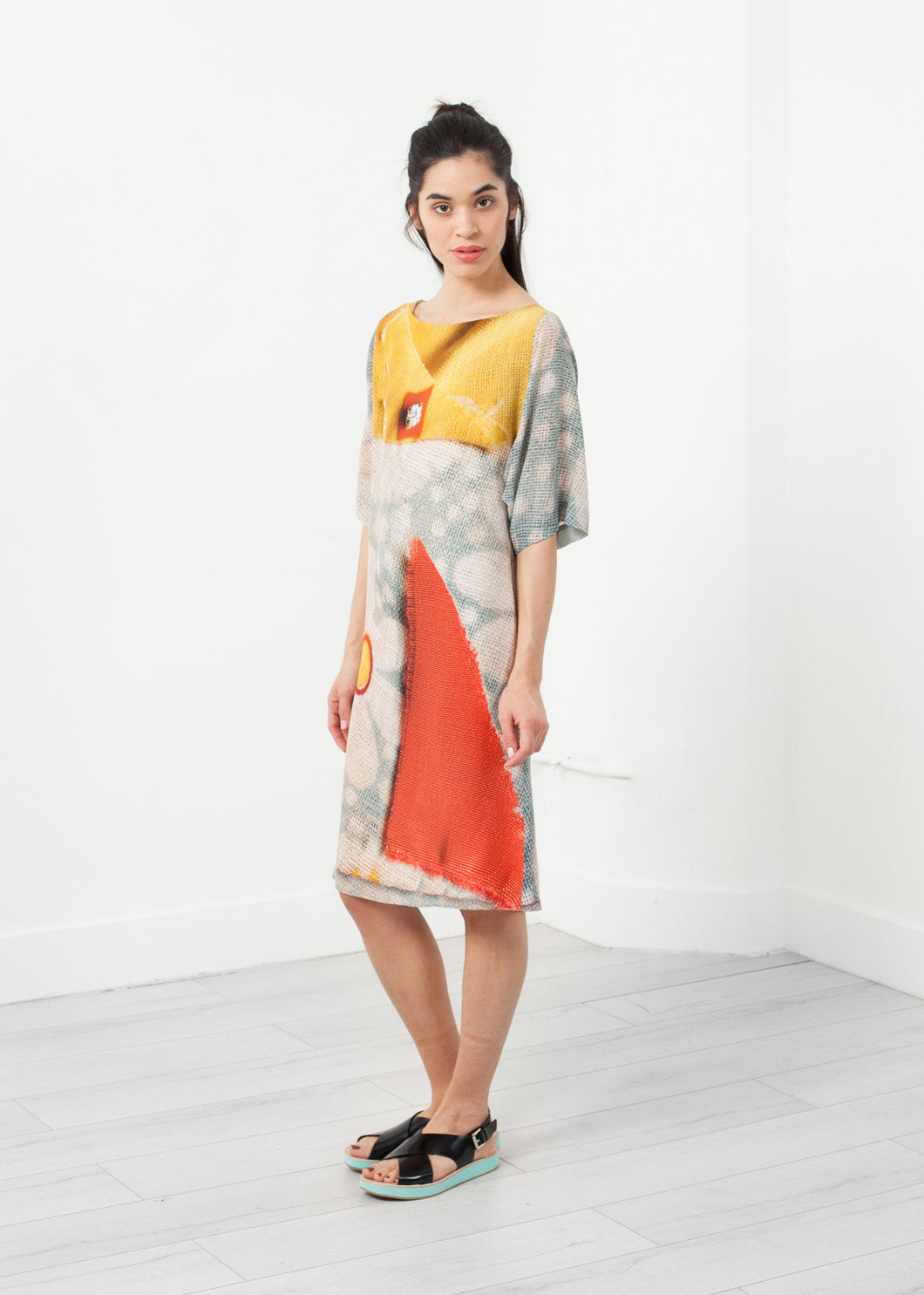 Robe kimono à manches 3/4 Imprimé pomme de terre Itatilan et marshmellow mexicain